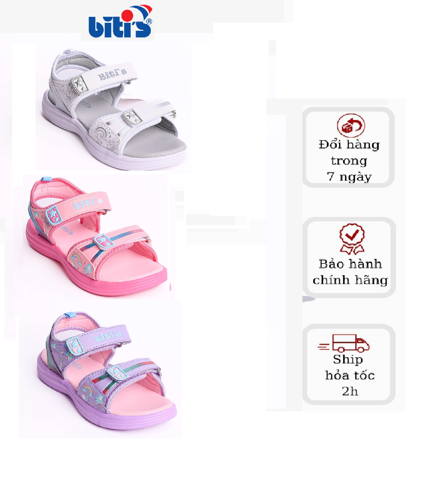 Sandal Eva Bé Gái Biti's BEG001100 Siêu Nhẹ