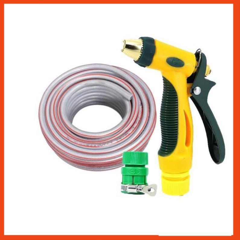 Bộ dây vòi xịt nước rửa xe,tưới cây tăng áp 3 lần 7-10M 206317