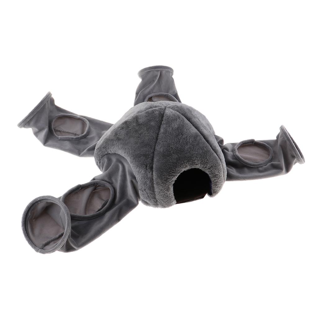 Small Animal Play Tunnel Pet Tunnel for Hamster Guinea Pig Chinchilla gray
