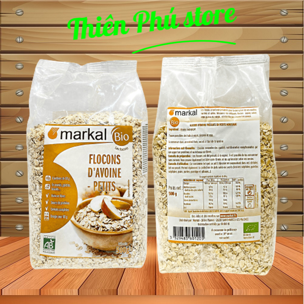 Yến mạch cán mỏng hữu cơ Markal 500g