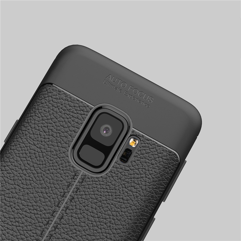 Ốp lưng silicon dẻo giả da Auto Focus cao cấp dành cho Samsung S9 - Hàng chính hãng