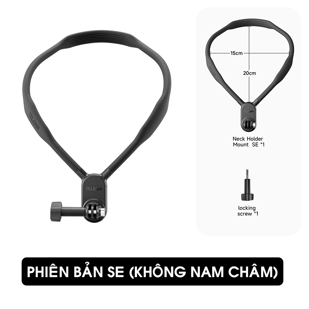 VÒNG ĐEO CỔ CHO GOPRO VÀ ACTION CAM TELESIN - HÀNG CHÍNH HÃNG