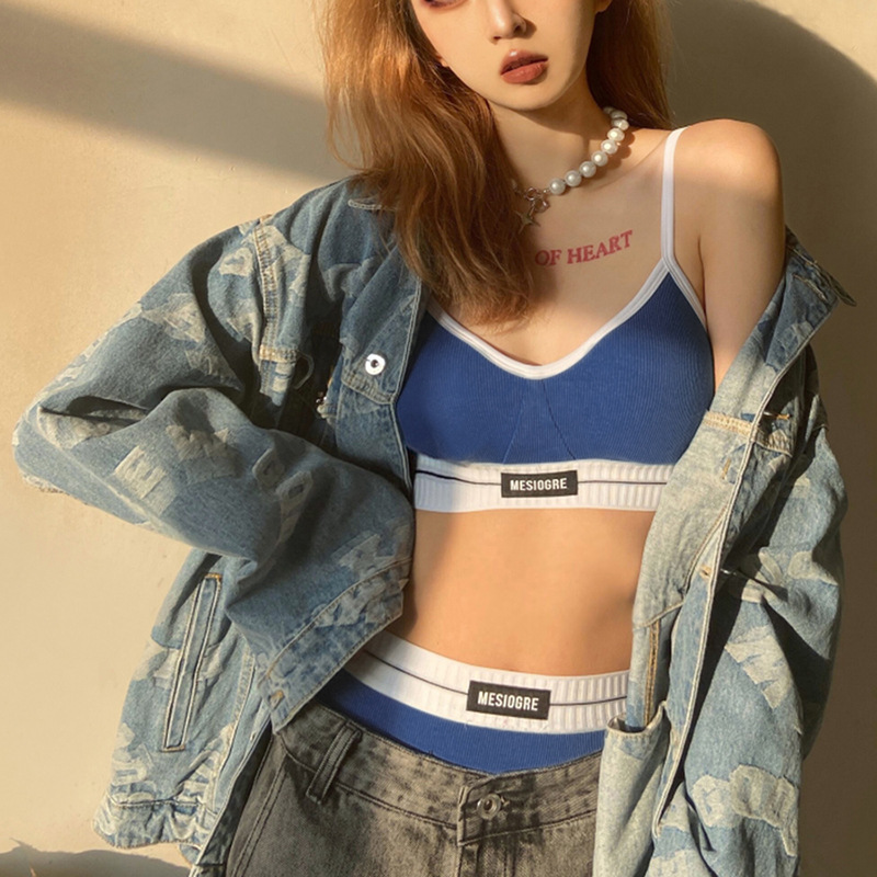 Bộ Đồ Lót Thể Thao Cotton Tăm Cạp Cao S483