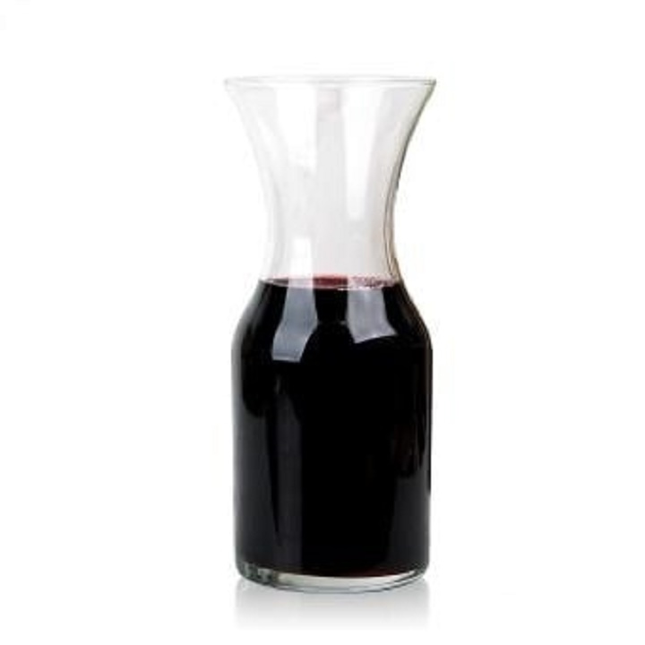 Bình rót thủy tinh Decanter 636ml, đựng vang, nước, hàng nhập khẩu cao cấp. Hình dáng cổ eo, cao 20cm.