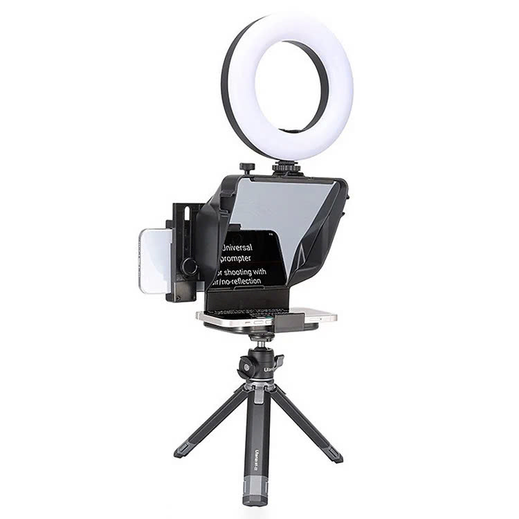 Máy Nhắc Chữ Teleprompter PT16 Mini Cho Smartphone Tablet Vlogger Nhà Báo Người Thuyết Trình - Hàng Nhập Khẩu