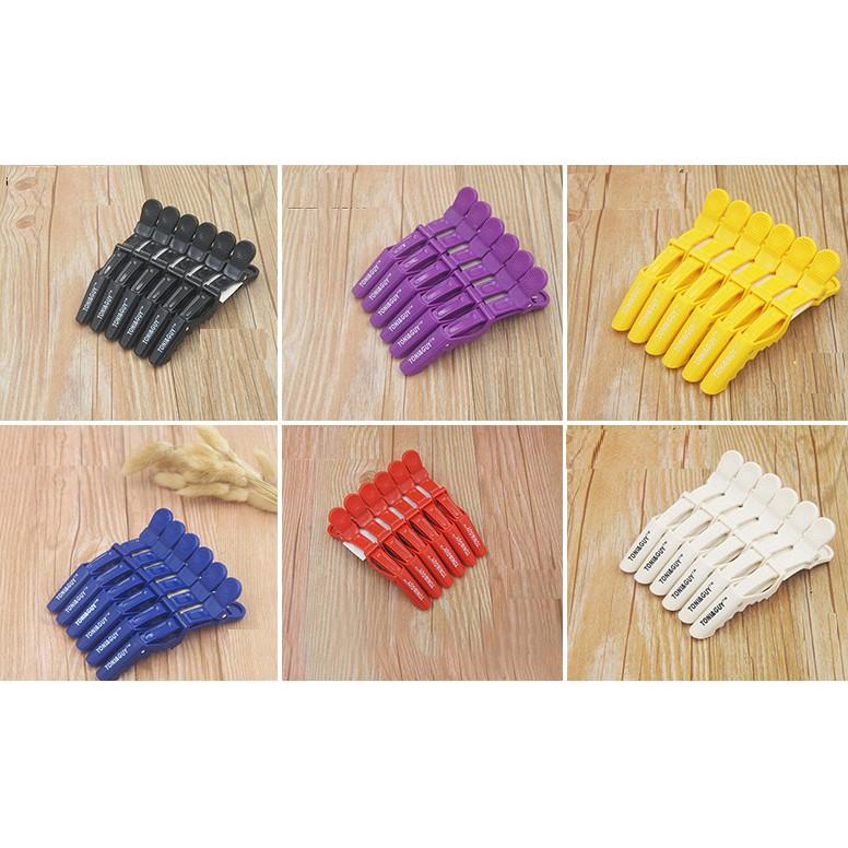 Bộ 6 kẹp cá sấu kẹp mỏ vịt giúp chia tóc, hỗ trợ quá trình tạo kiểu tóc