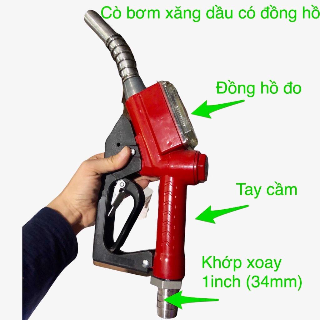 Dụng Cụ Bơm- Cò Bơm Xă.ng Dầu Có Đồng Hồ V33 Vật Liệu Cao Cấp- Thiết Bị Bằng Việt