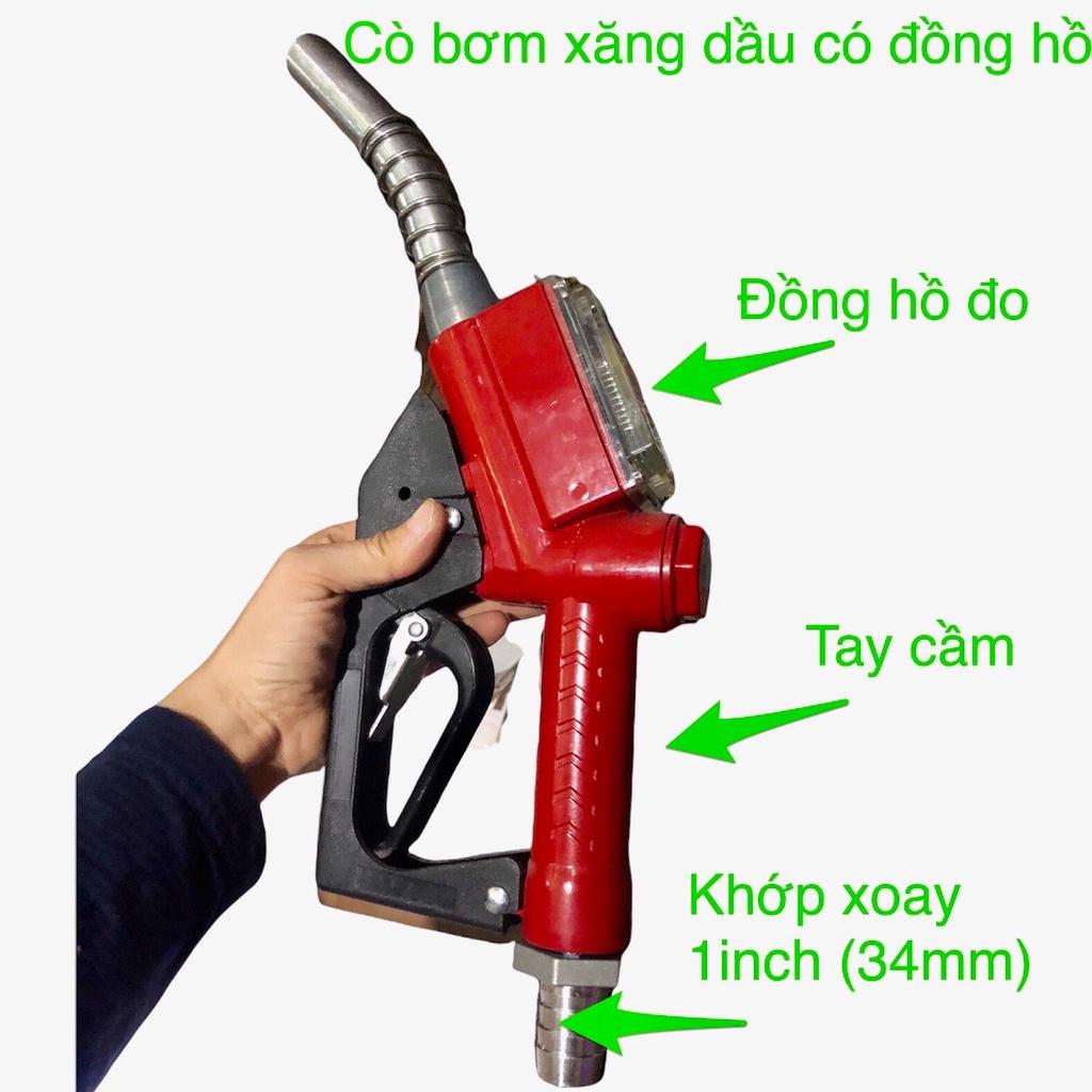 Dụng Cụ Bơm- Cò (Vòi) Bơm Xă.ng Dầu Có Đồng Hồ V33 Vật Liệu Cao Cấp- Thiết Bị Bằng Việt