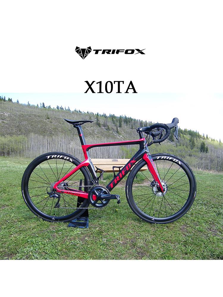 TRIFOX X10TA Carbon Road Bike Xe đạp có thể cài đặt DI2 / Cơ Derailleurs Xe đạp Bycicle Xe đạp Khung Xe đạp thể thao Color: Red Size: XL-58