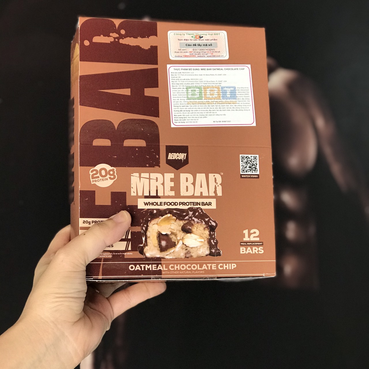 [Chính hãng] Thanh Protein MRE Bar Redcon1, Bữa ăn thay thế tiện lợi với 20g protein | Nhập khẩu USA