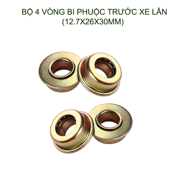 Phụ kiện bộ 4 vòng bi càng trước xe lăn (Phuộc trước), kích thước 12.7x26x30mm