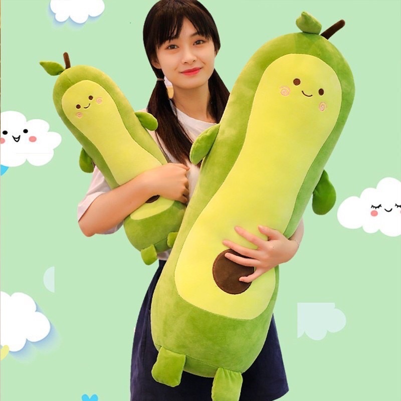 Gối ôm trái bơ dài, quả bơ dài siêu mềm mịn đáng yêu (50cm---&gt;110cm) vải miniso mềm mịn êm ái - Thú bông trái bơ, quả bơ dài dễ thương