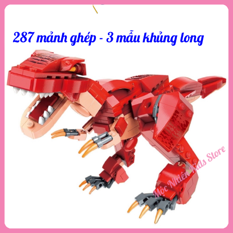 Đồ Chơi Lắp Ráp Kiểu Lego Qman 42106 Khủng Long Biến Đổi (287 Mảnh Ghép) Dành Cho Bé Trai Trên 6 Tuổi