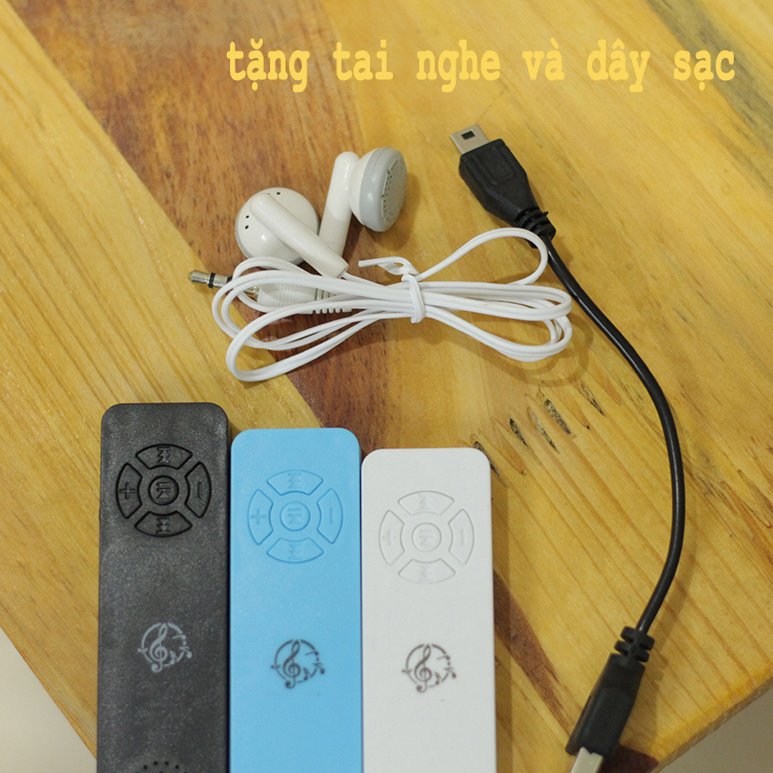 Máy nghe nhạc mp3 có loa ngoài kiểu dáng thời trang tặng tai nghe và dây sạc