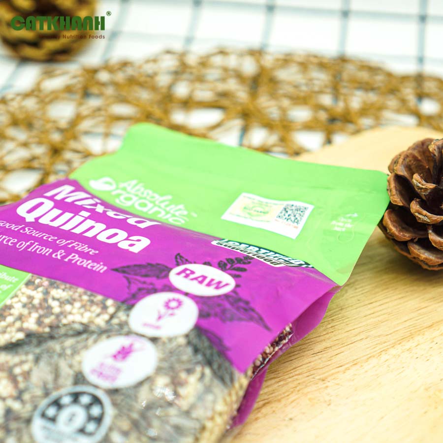 Hạt diêm mạch hữu cơ Absolute Organic Quinoa Mixed 3 loại diêm mạch - Nhập khẩu Australia
