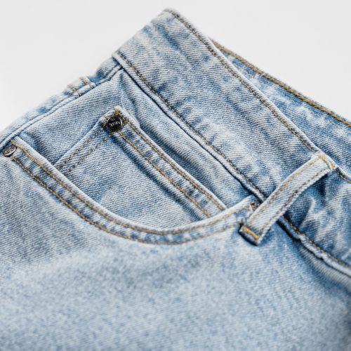 OWL BRAND SHORT JEAN SLIM - Quần jeans ngắn dáng suông xanh nhạt - OWL120521