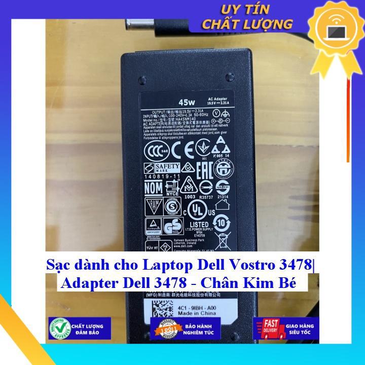 Sạc dùng cho Laptop Dell Vostro 3478 Adapter Dell 3478 Chân Kim Bé - Hàng chính hãng  MIAC834