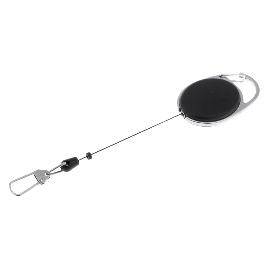 65.5cm/26'' Retractable Key Ring Belt Clip Pull Reel Key Chain ID Holder