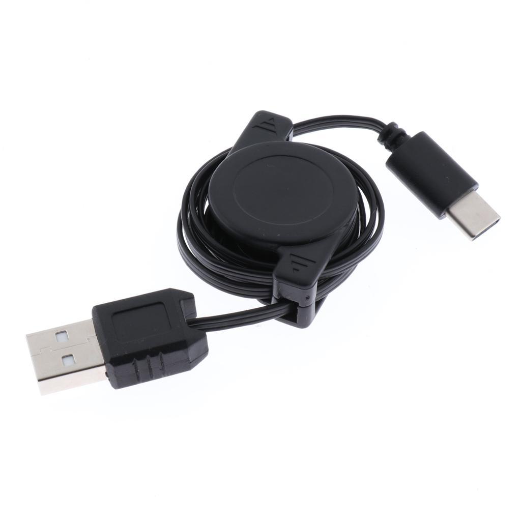 USB Cable, Retractable USB C to USB Charger Data Sync & Charging Cord