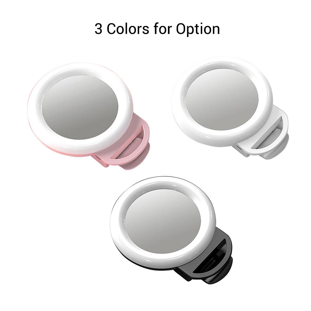 Đèn LED tròn mini gắn điện thoại hỗ trợ chụp ảnh, tự sướng