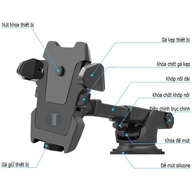 Giá Đỡ, Kẹp Điện Thoại Xoay 360 Dùng Trong Xe Ô Tô Chắc Chắn Tiện Lợi Ở Mọi Vị Trí Trên Xe - Hút Chân Không Siêu Chắc