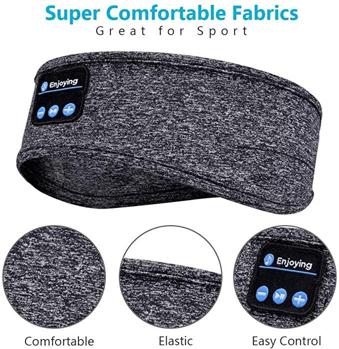 Sleep Headphones Bluetooth Headband-Wireless Sports Headband Headphones with Ultra-Soft Music Headband