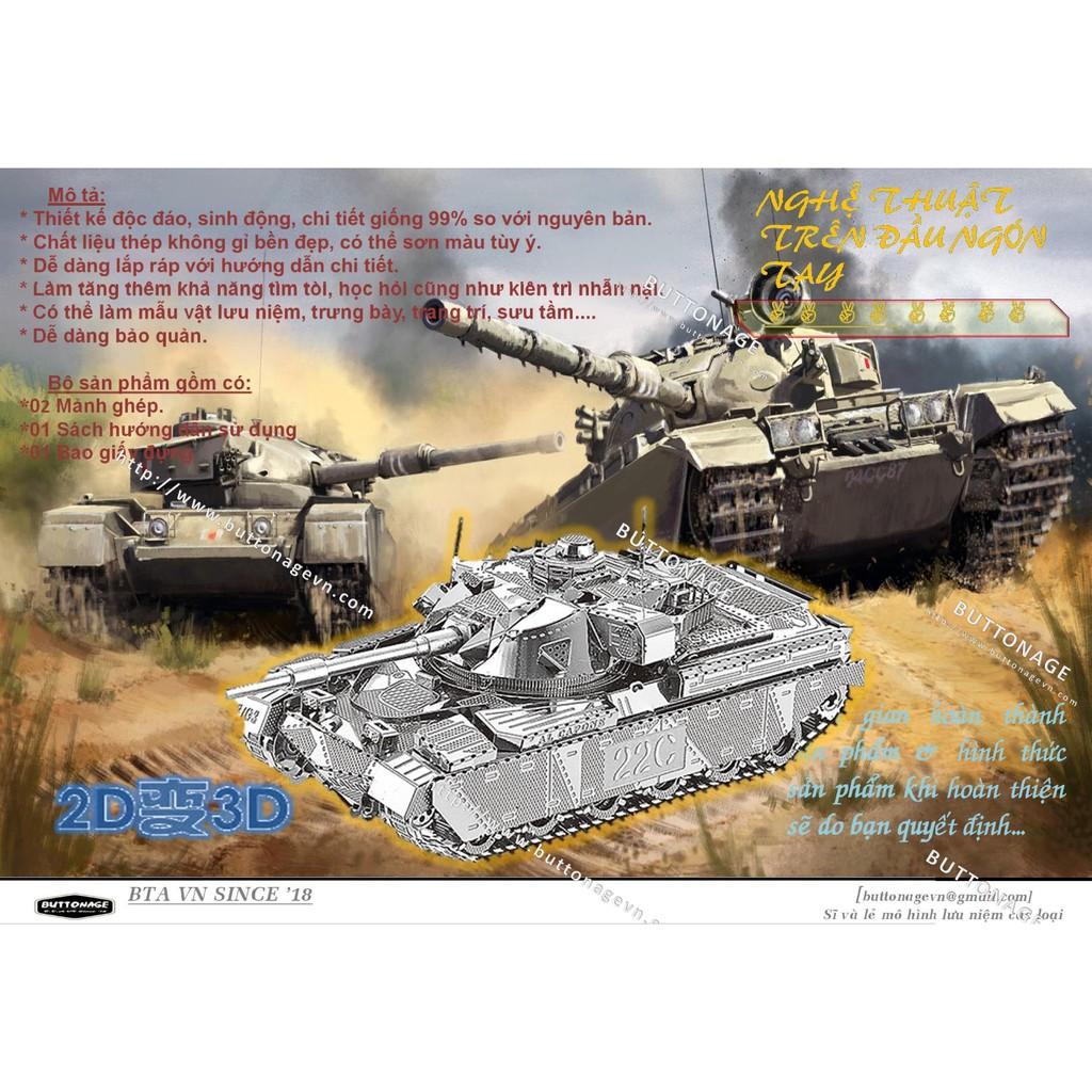 Mô Hình Lắp Ráp 3d Xe tăng Chieftain MK50 - Anh