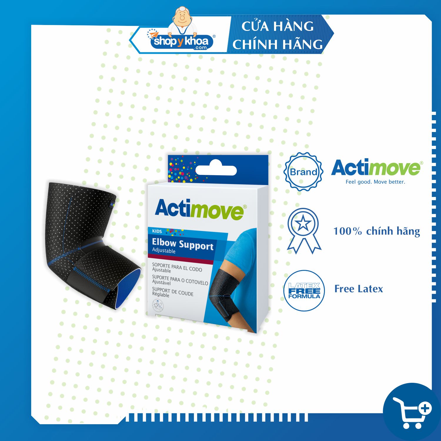 Bó khuỷu tay 75617-KID dành cho trẻ em từ 5-7 tuổi Actimove Elbow Support