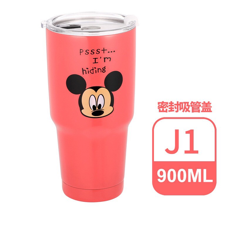 Ly Giữ Nhiệt Thái Lan 900ml Tặng Kèm Túi Đựng, Ống Hút Và Cọ Rửa