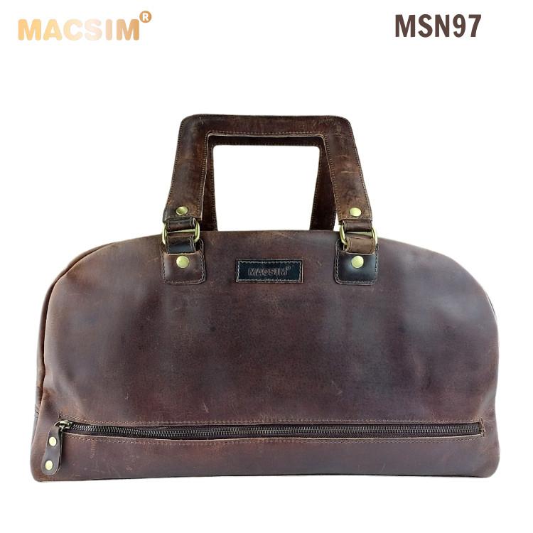 Túi da cao cấp Macsim mã MSN97 màu nâu