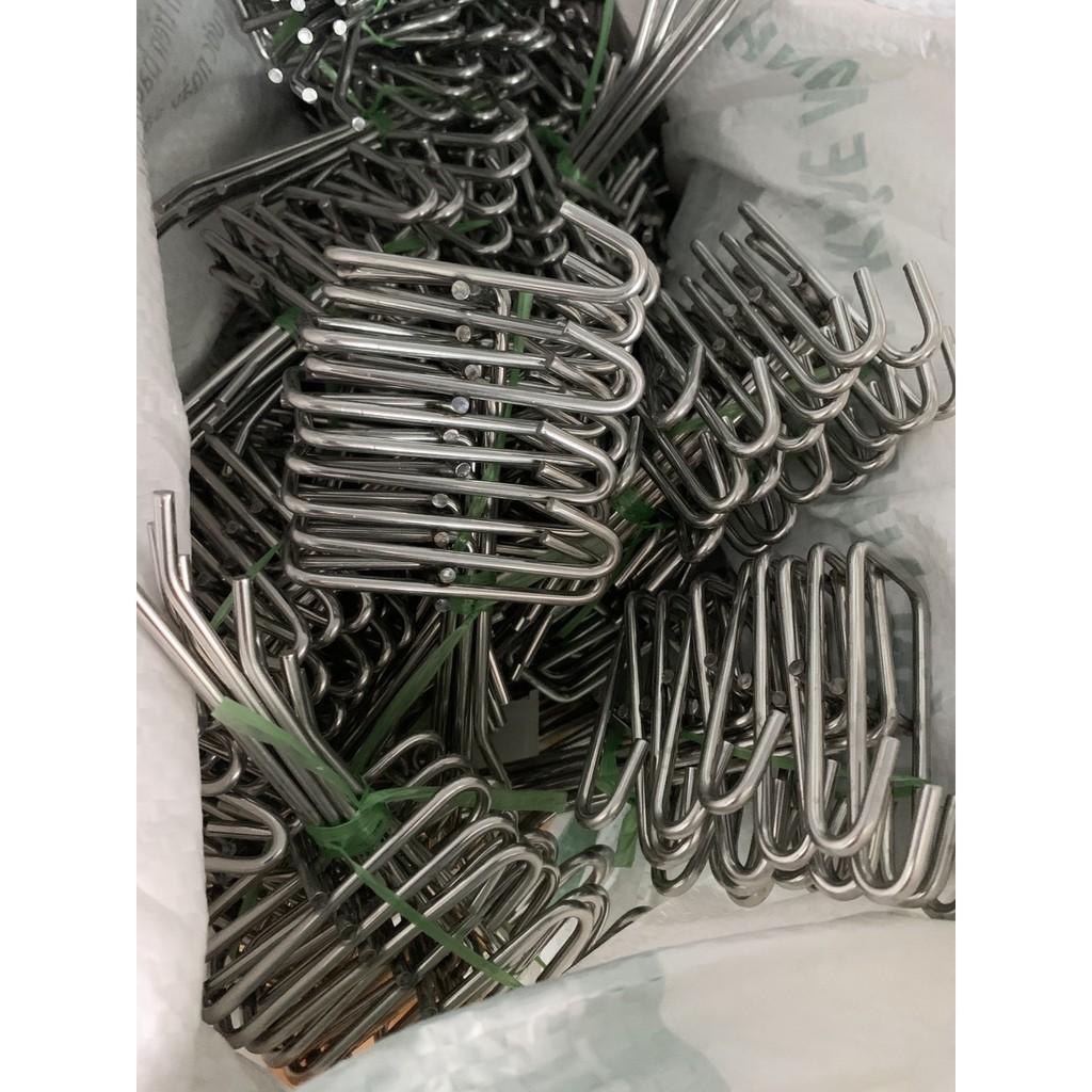 Bộ 10 móc inox cài lưới, tay cài lưới dùng cho tấm lưới treo đồ siêu thị, phụ kiện điện thoại, decor trang trí dài 20 cm