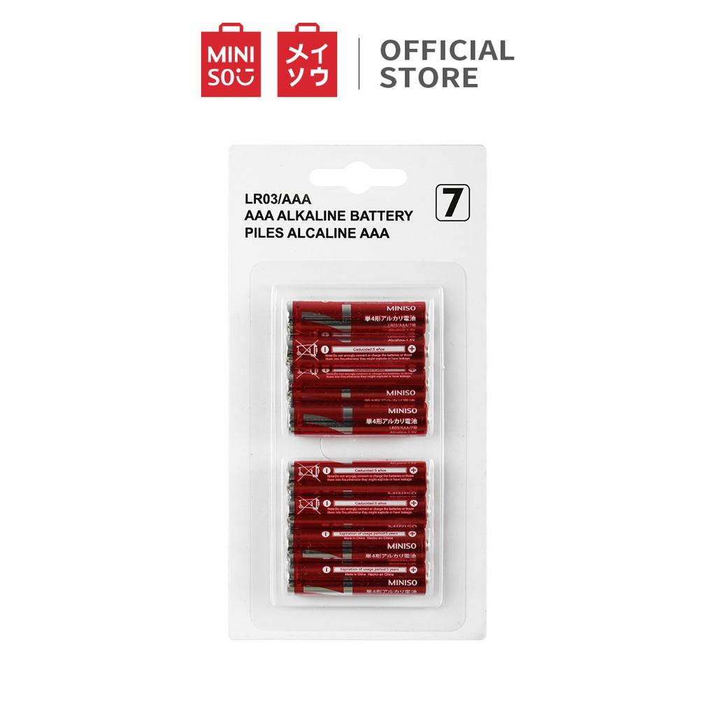 Pin AAA, Vỉ 8 Viên Miniso (Màu Đỏ)