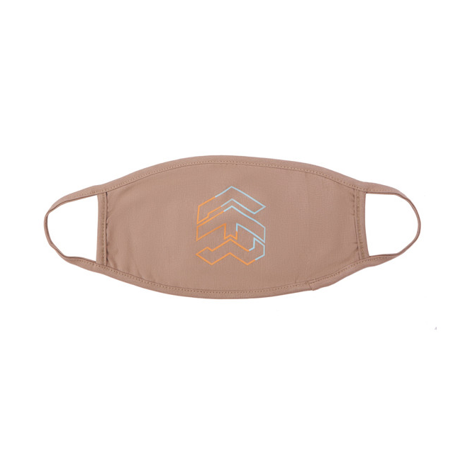 5THEWAY /two-tone line/ BIG LOGO MASK in GREIGE aka Khẩu Trang Nâu Nhạt