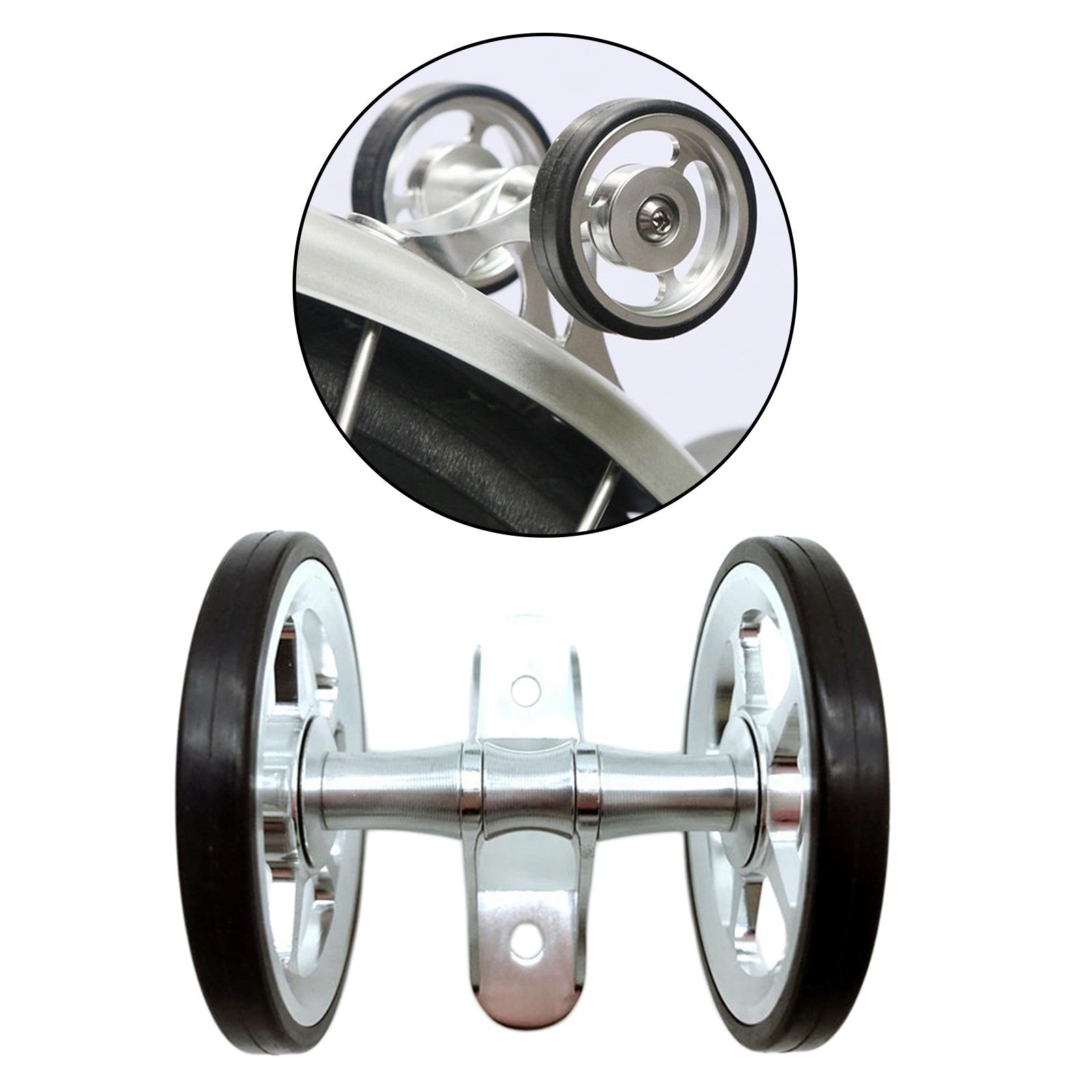 Deluxe Folding Bike Easy Wheel 6cm Transportation Carrying Mud Guard Easywheel Solid Bicycle Travel Mudguard Roller Fits Brompton