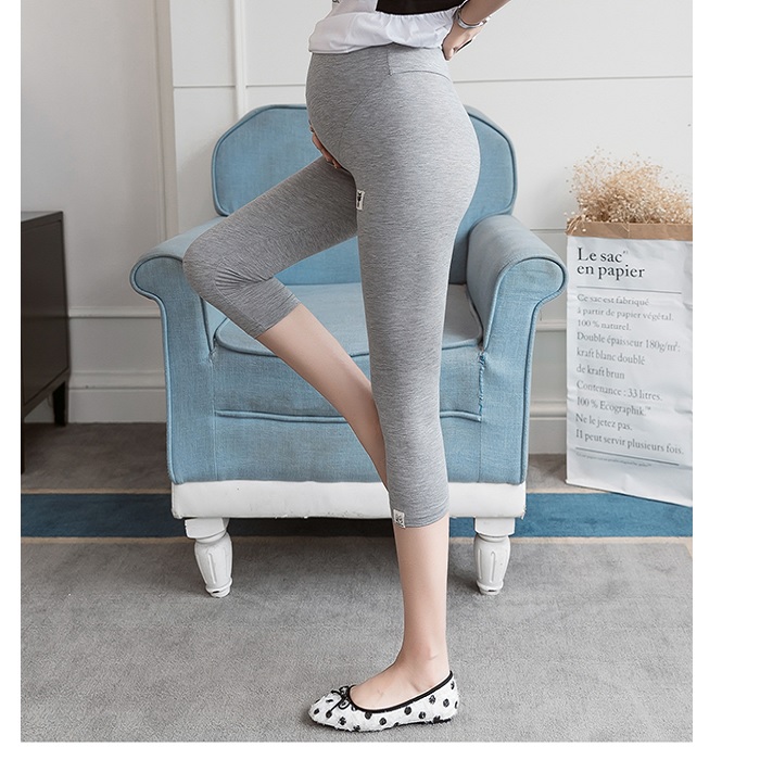 Quần bầu legging thun lưng đen, xám QB50