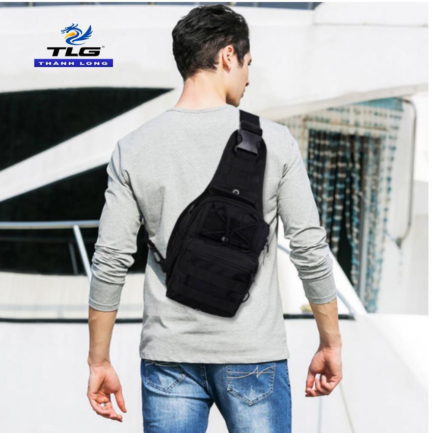 Túi đeo ngực thời trang và thắt lưng dù chiến thuật Thành Long TLG tặng móc khóa da thật K 550