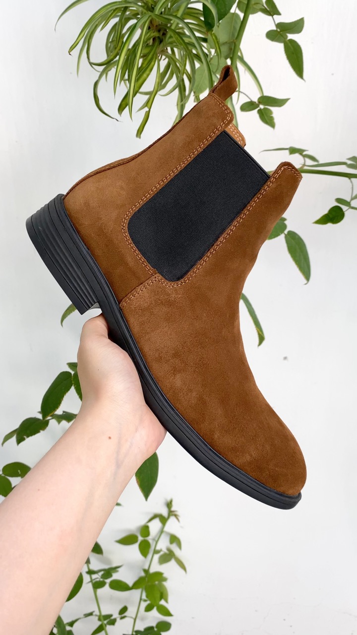 Chelsea Boot cao cổ nam da bò thật TEFOSS HN601 size 38-44 màu tobacco