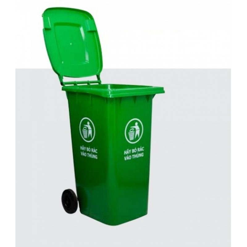 Thùng rác nhựa HDPE 240L nắp kín