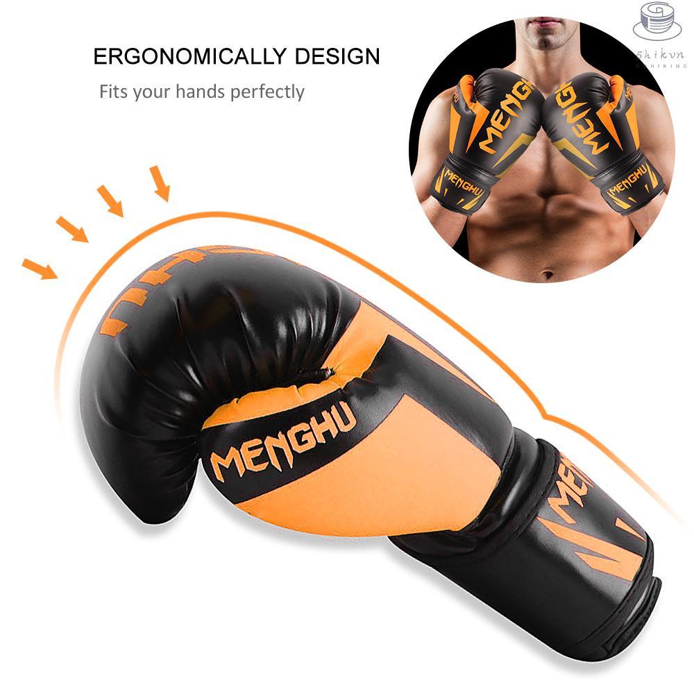 Boxing Gloves with Wrist Support Straps Kick Boxing Muay Thai Punching Training Bag Gloves Adjustable Handwraps Outdoor Sports Mittens Boxing Practice Equipment for Punch Bag Sack Boxing Pads 12oz