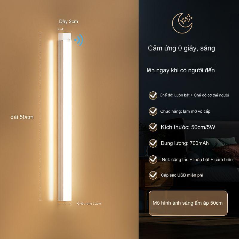 Đèn LED Cảm Biến Chuyển Động Nhiều Kích Cỡ Cảm Ứng Hồng Ngoại 3 Chế Độ Không Dây Điều Chỉnh Độ Sáng Qua 1 Lần Nhấn Ánh Sáng Bảo Vệ Mắt Tốt Tự Động Bật/Tắt Ban Đêm Đèn Học Làm Việc Đọc Sách Ngủ Cao Cấp Dễ Tháo Lắp Tiện Gắn Giường Cầu Thang Toilet Tủ USB