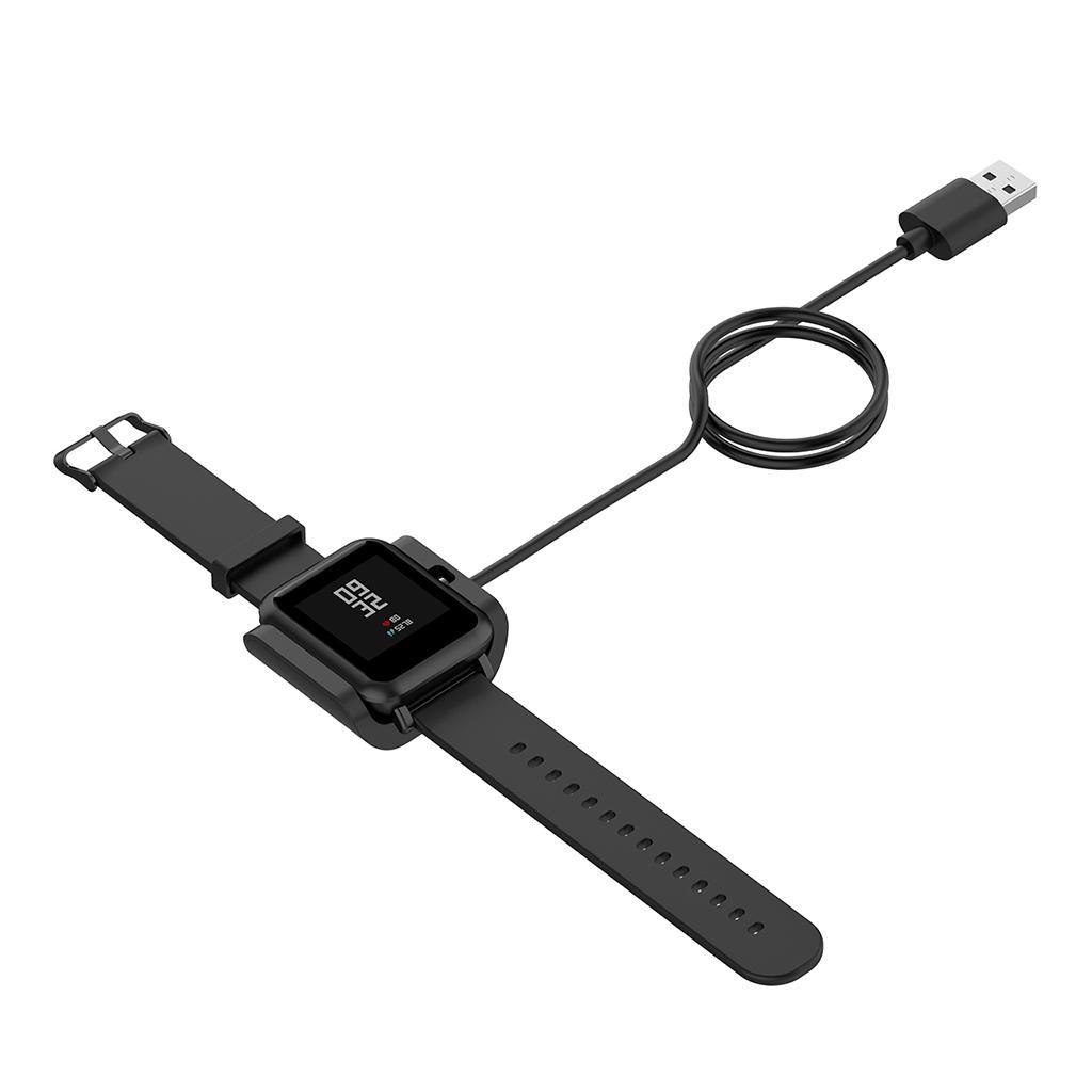 1M Black USB Smart Watch Charge Dock Cable Base Cradle Kit for Amazfit A1916