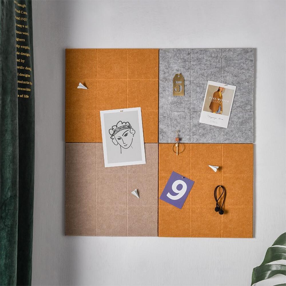 Premium Retro Felt Letter Board Home Message Frame With Characters Gray