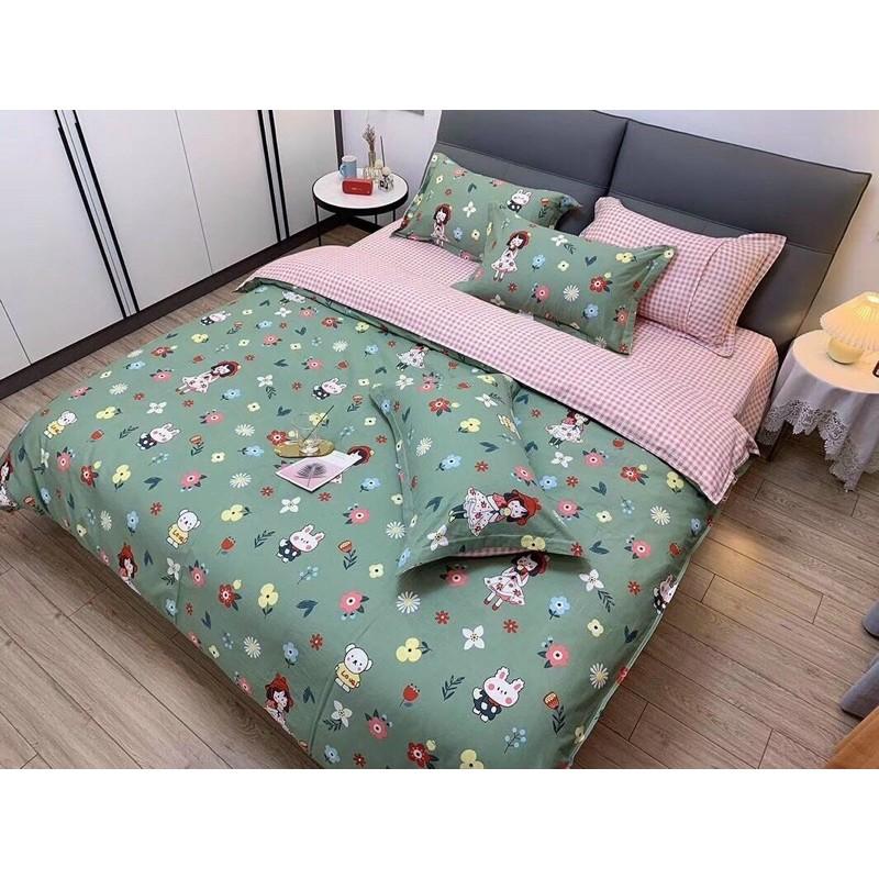 Bộ Chăn Ga Cotton Korea Cao Cấp, Mềm Mại, Thoáng Mát - KO CÓ CHĂN