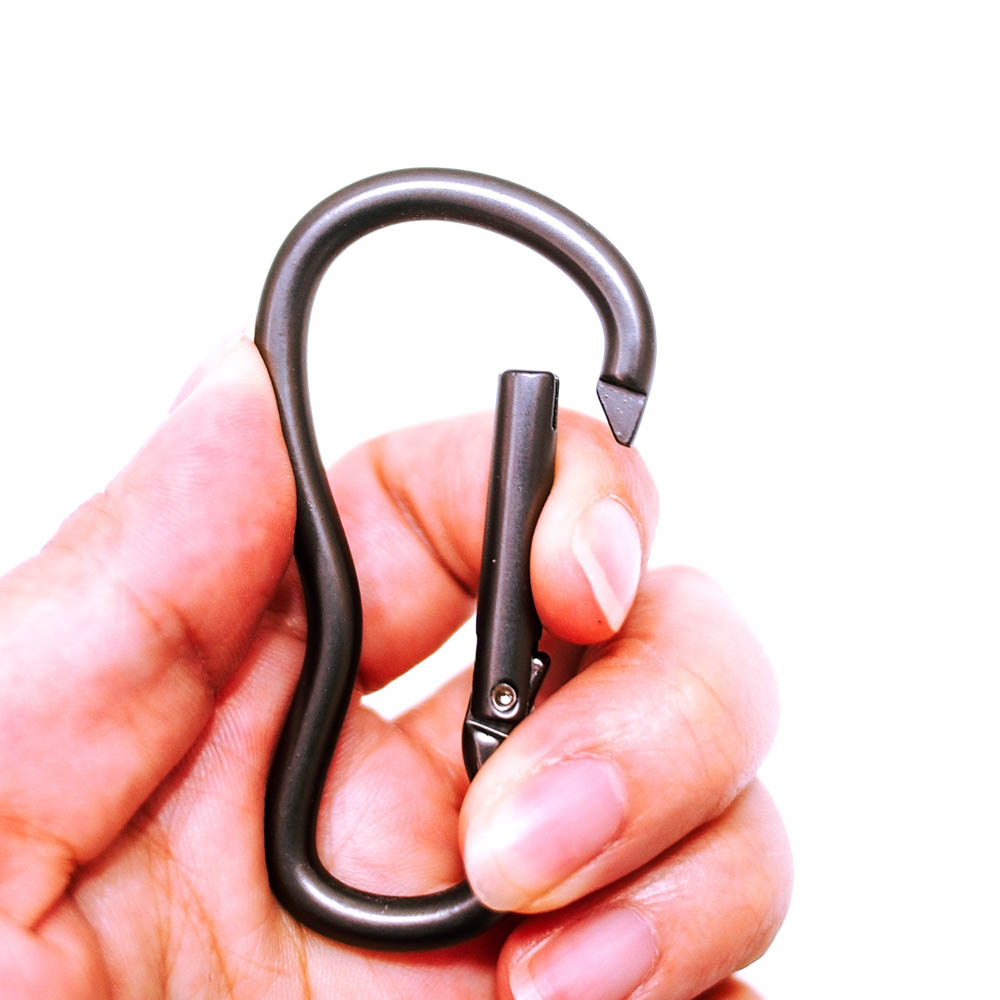 Móc khóa Carabiner hợp kim nhôm 7cm - Đen