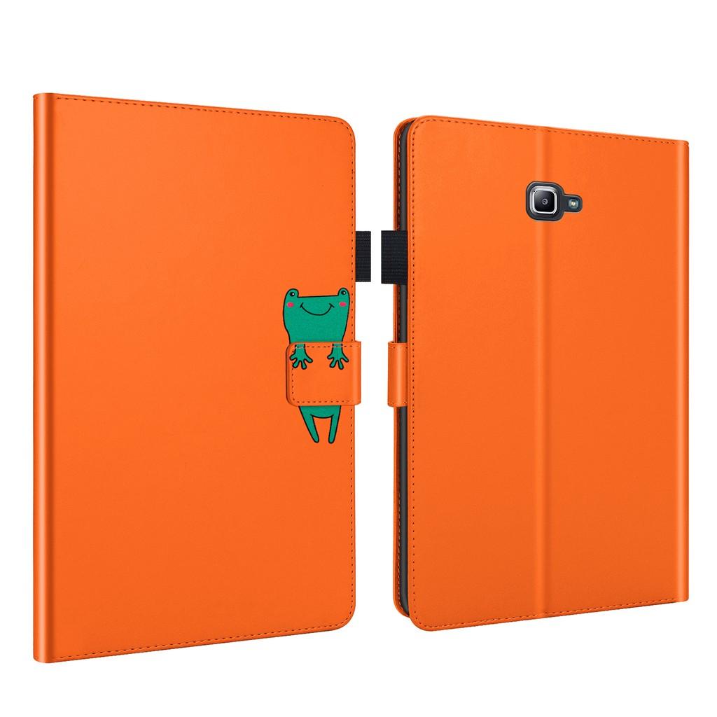 Flip Case For Samsung Galaxy Tab A 10.1 SM-T580 SM-T585 Casing Flexible Soft Silicone Premium PU Leather Wallet Shell Flip Cover with Card Holder Tablet Case
