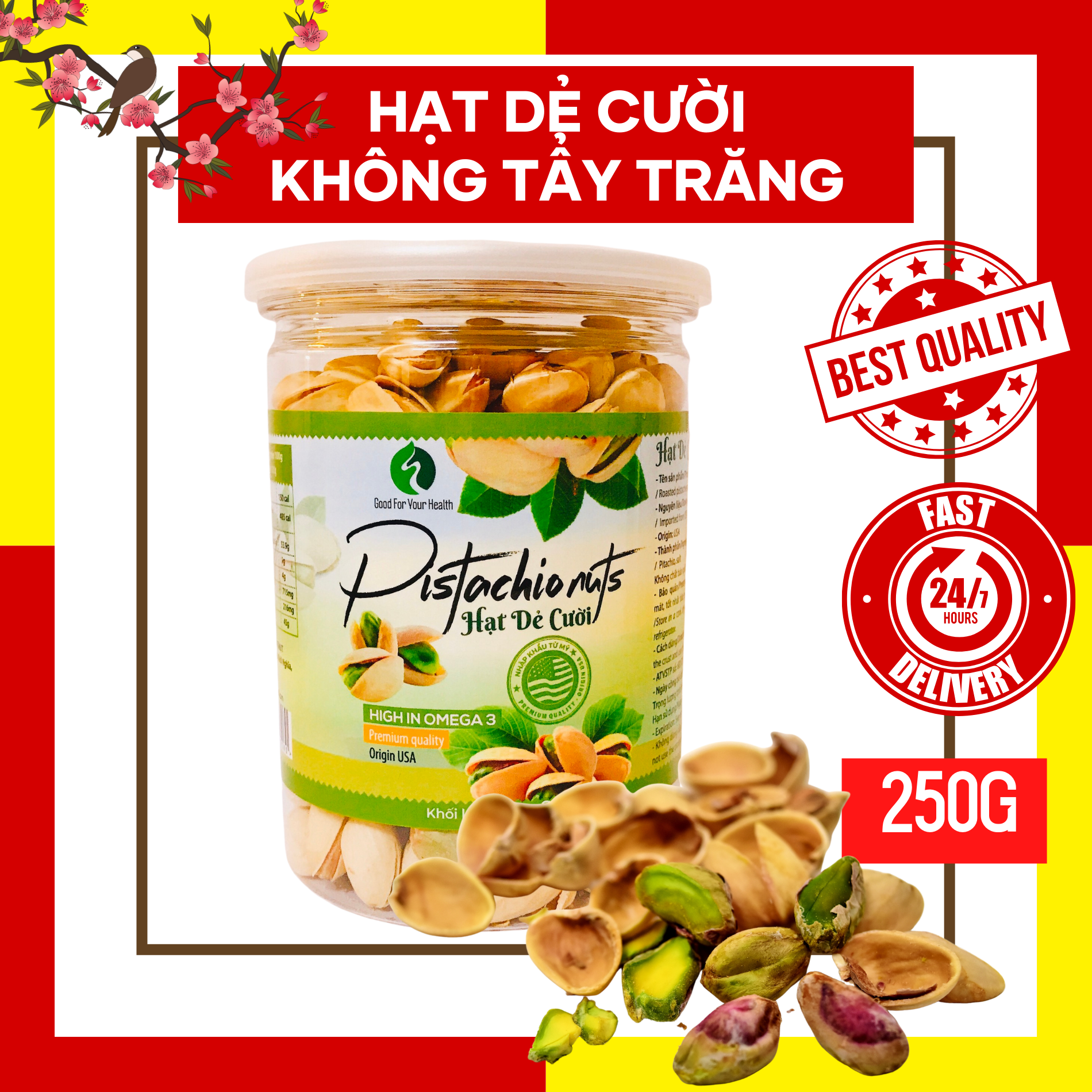 Hạ Dẻ Cười Rang Muối hũ 250g