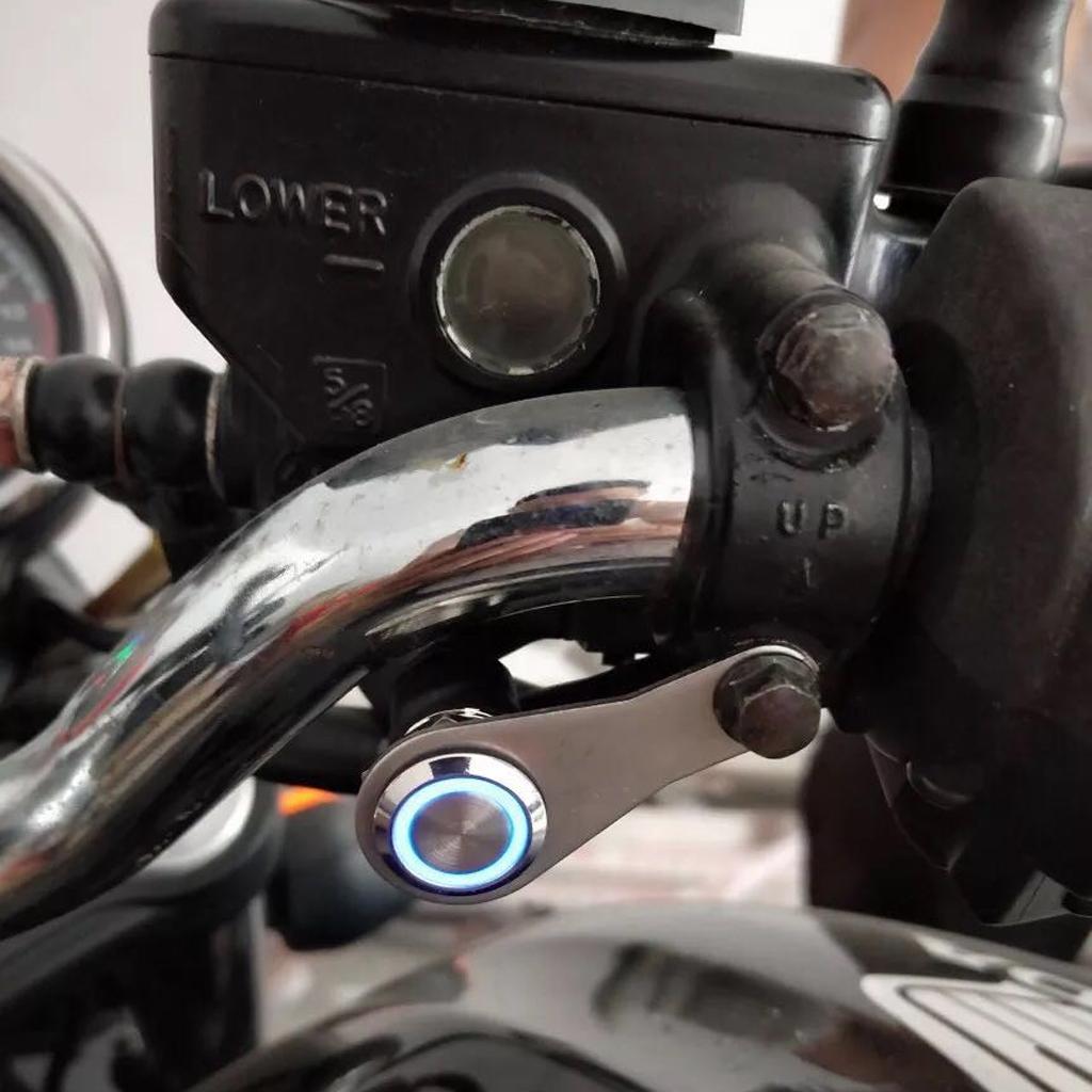 Universal Motorcycle LED Đèn Pha Đèn Sương Mù Sừng Công Tắc Tay Lái