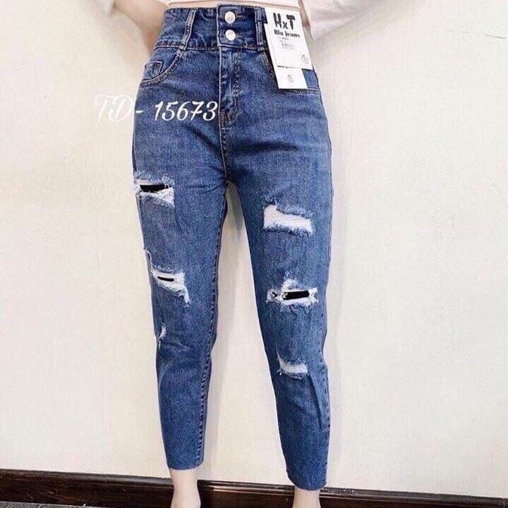 Quần Jean Nữ Baggy Quần Nữ co dãn nhẹ mẫu MS917