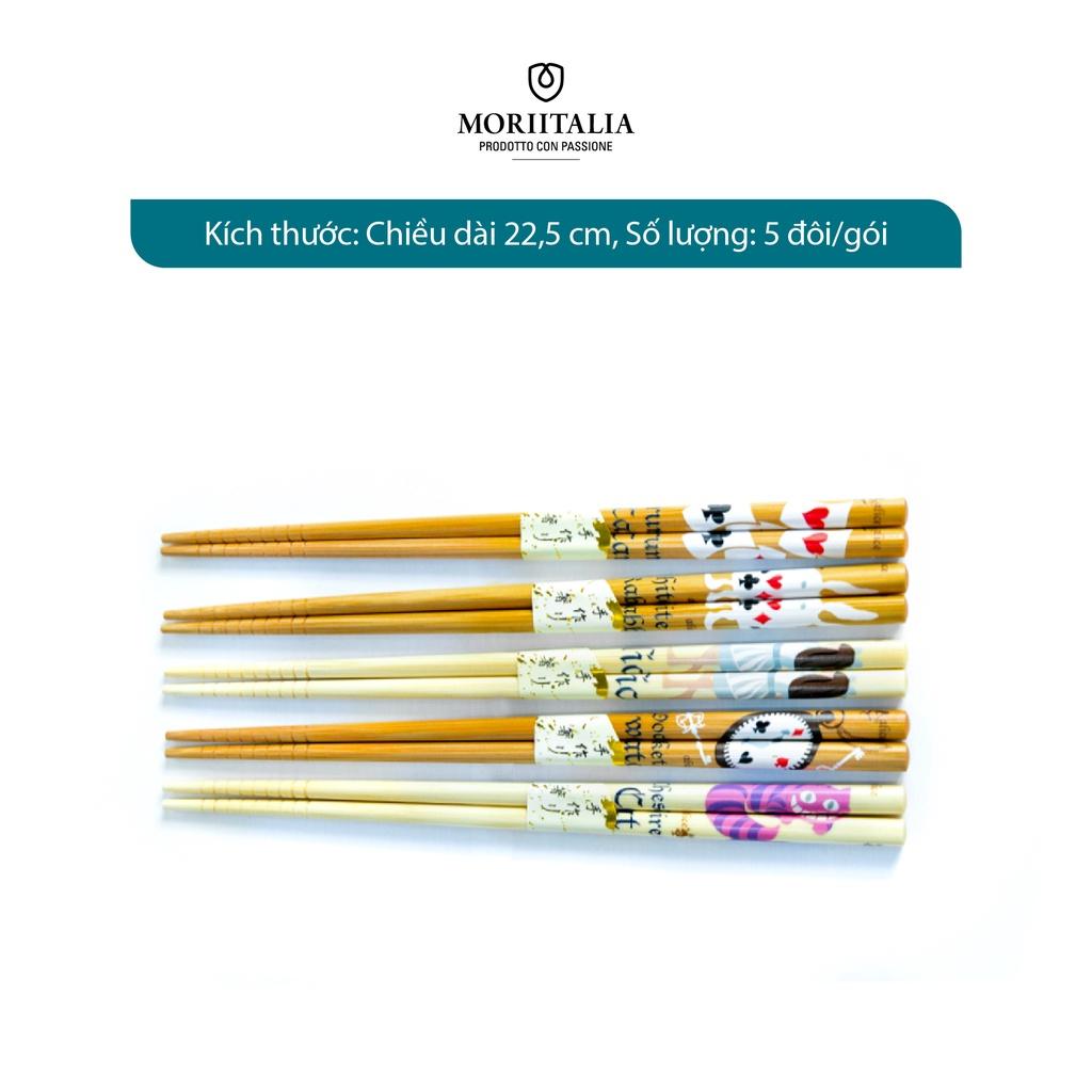 Vỉ 5 đôi đũa tre Nhật Bản Kokusai tự nhiên an toàn NDCK-04