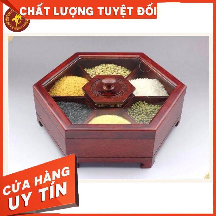 Hộp bánh kẹo Tết nắp kính hoa văn sang trọng - BẢO HÀNH 1 ĐỔI 1